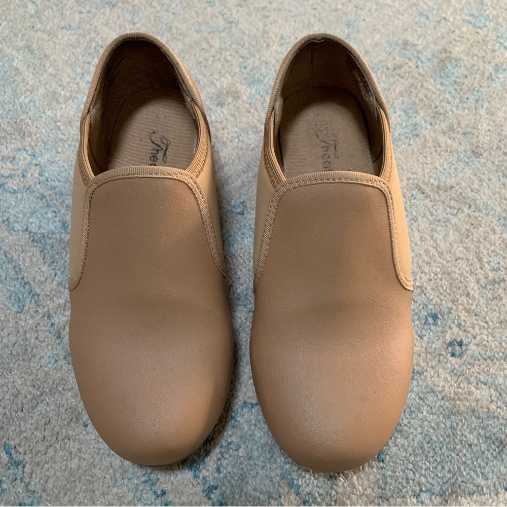 Theatricals Tan Slip-On Kids Tap Shoes